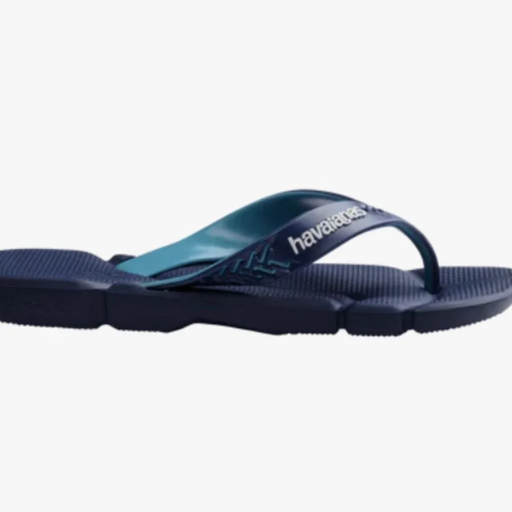 NWT HAVAIANAS POWER 2.0 MEN'S BLUE BEACH FLIP FLOPS SANDALS Size 11-12